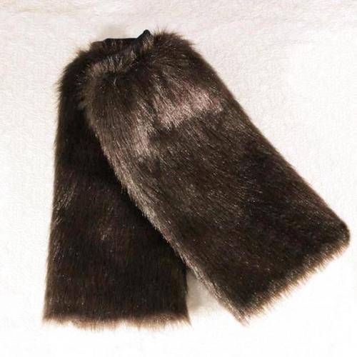 Faux Fur Boot Cover - Coffee